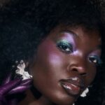 Black model 80s makeup