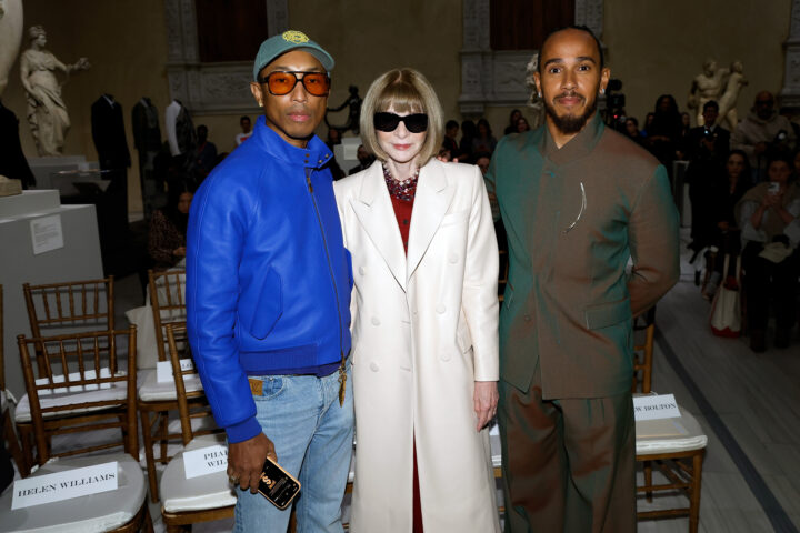 Pharrell Williams, Anna Wintour and Lewis Hamilton