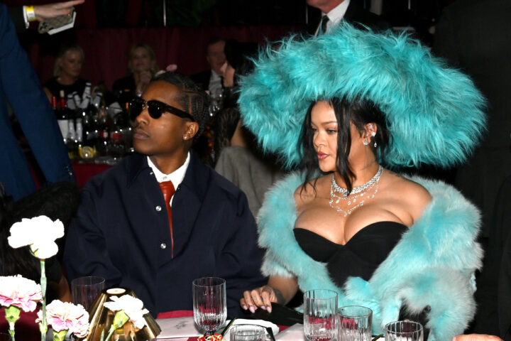 A$AP Rocky and Rihanna attend The Fashion Awards 2024